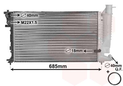 VAN WEZEL radiatorius, variklio aušinimas 09002121